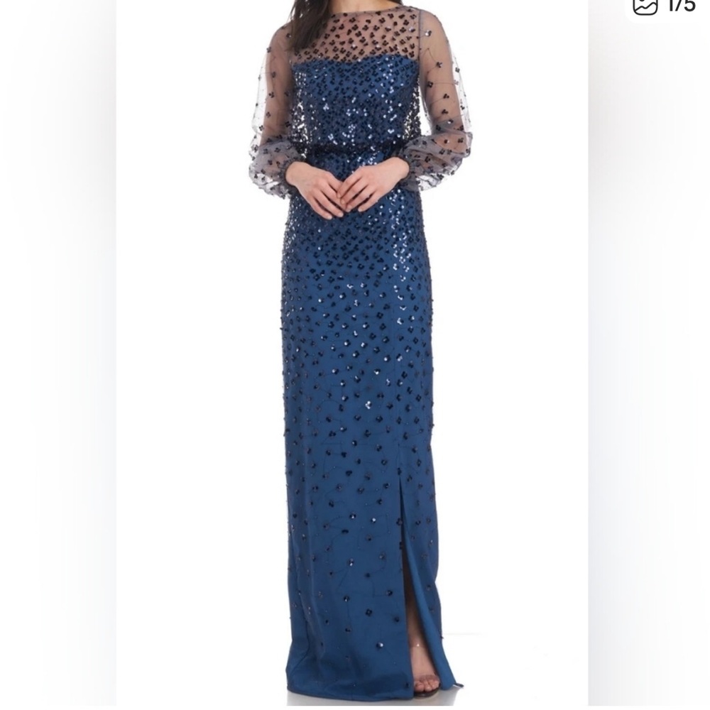 Nordstrom JS Collections Blue Evening Gown - Size 12